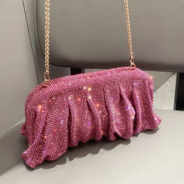Shiny Rhinestones Handmade Evening Clutch Bags Folds Purses and Handbags er Wedding Party High Quality 250801BJ