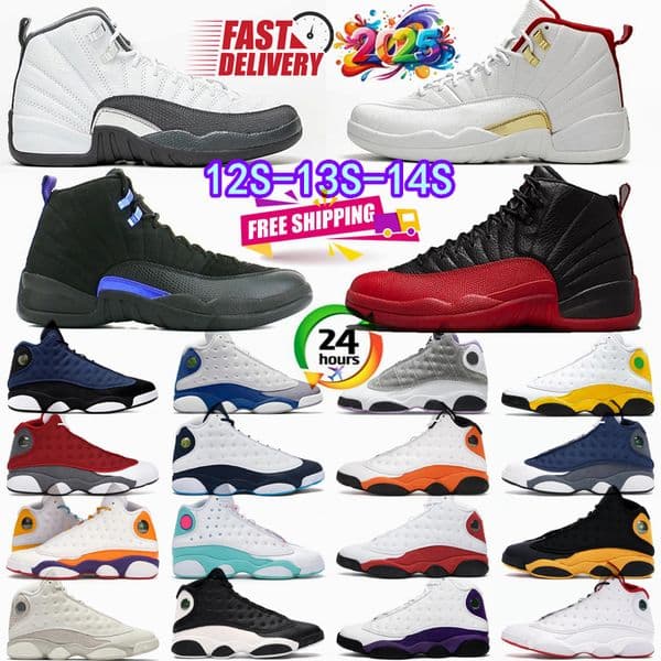 2025 Designer free shipping Flu Game 12s 12 Basketball golden Shoes for 13 13s Got Game black Men 14 Clot Hyper mens Outdoor Sports Shoe 14s Mens University Sneakers