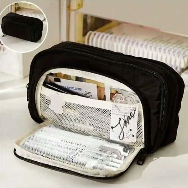 2023 Kawaii Large Capacity Multi Layer Pencil Case Student Pencil Bag School Stationery Supplies Box And Makeup Storage Bag XJ250808