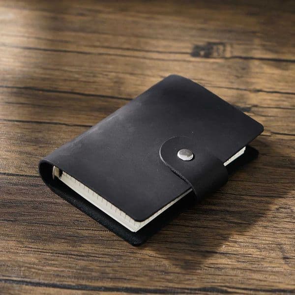 Genuine Leather A8 Size Ring Planner Cowhide 5-hole Rings Mini Notebook with 15 MM Silver Rings Retro Organizer Diary Notepad Z250809