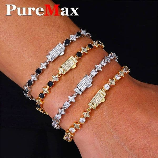 Luxury Asscher Moisssanite Engagement Tennis Bracelet 925 Sterling Silver Fine Jewelry Moisssanite Diamond Chain for Women Gifts
