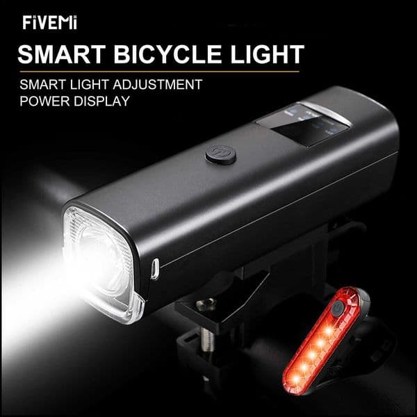 Smart LED Bike Lights Front Tailight Ch Mode USB Rechargeable Set Road MTB Bicycle Light Headlight Flashlight Cycling Light Group Z250809