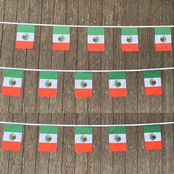 xvggdg 20pcs/set Mexico bunting flags Mexico Pennant String Banner Buntings Festival Party Holiday 250804