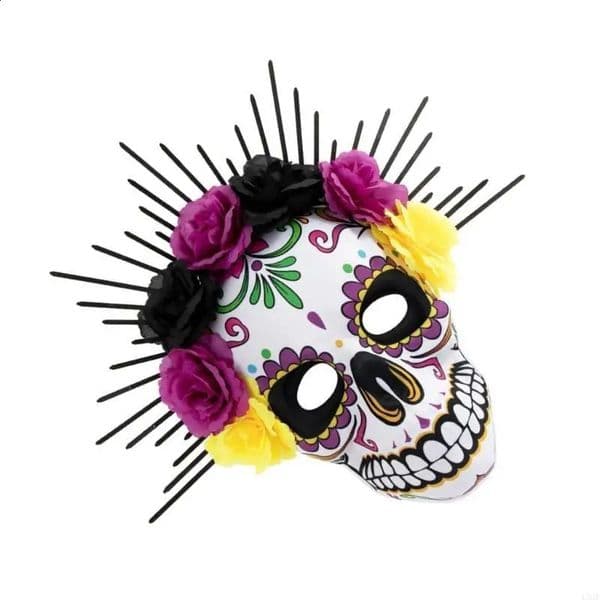 L93F Masquerade Mask Mexicans Day of The Dead Mask Rose Suger Skull Mask for Halloween 250804
