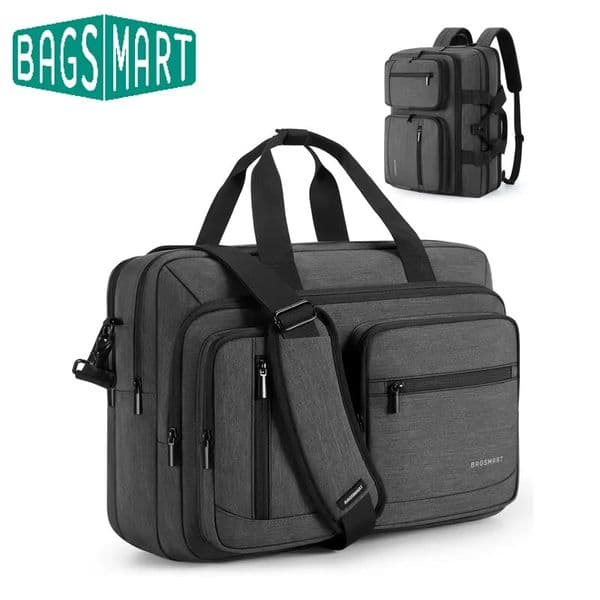 BAGSMART Laptop Bag for Men 3 In 1 Computer Briefcase 17.3 Inch Water-Repellent Notebook Cover Business Travel Office Backpack 250807