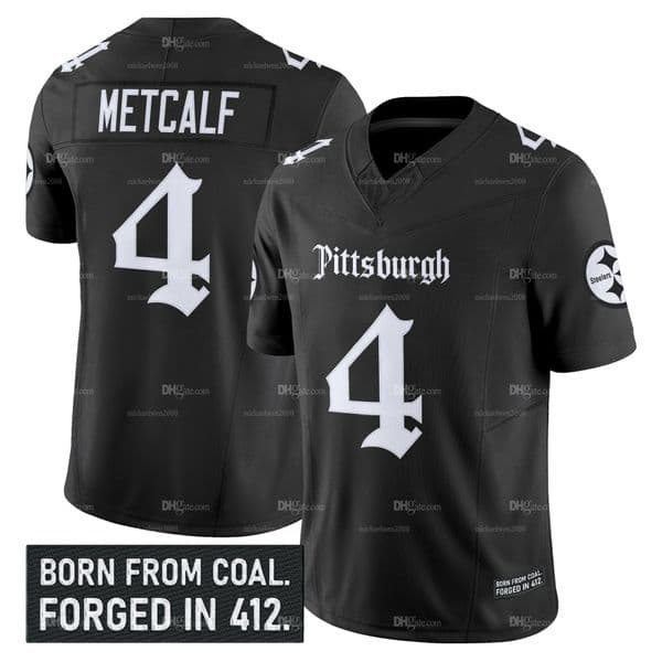 Kob PittsburghSteeler 2025 Gothic Edition Football Jersey DK Metcalf T.J. Watt Aaron Rodgers Jack Sawyer Will Howard Joey Porter Jr Polamalu Fitzpatrick Freiermuth
