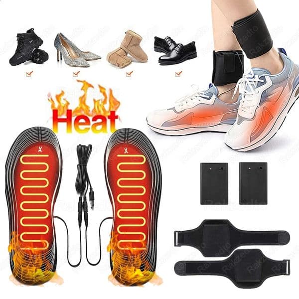 Usb Heated Shoe Insoles for Men Women Winter Outdoor Skiing Feet Warmer Shoes Pad Battery Electric Heating Thermal Insoles 250805