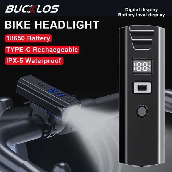 18650 Battery Type-C Rechargeable Bike Front Light Powerful Handlebar Flashlight Cycling Highlights Z250809