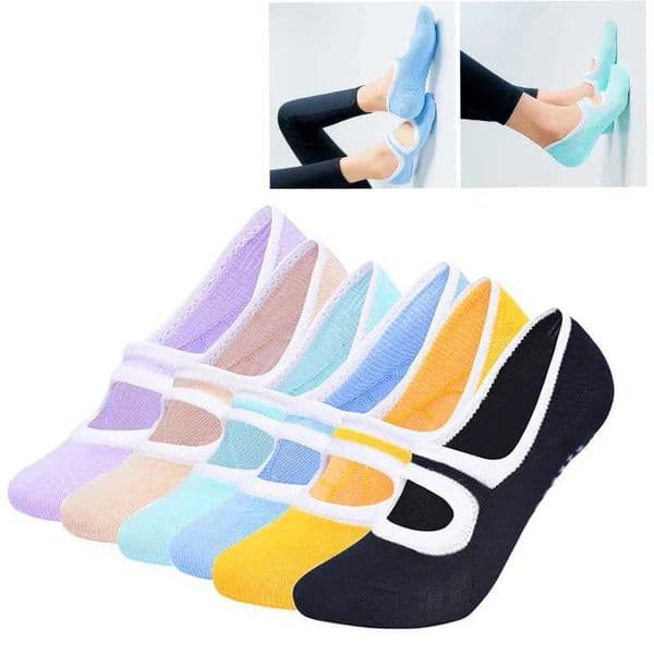 Multi Colored Plus Size Womens Yoga Socks Silicone Anti Slip Pilates Handle Socks Ballet Dance Fitness Socks XJ250809