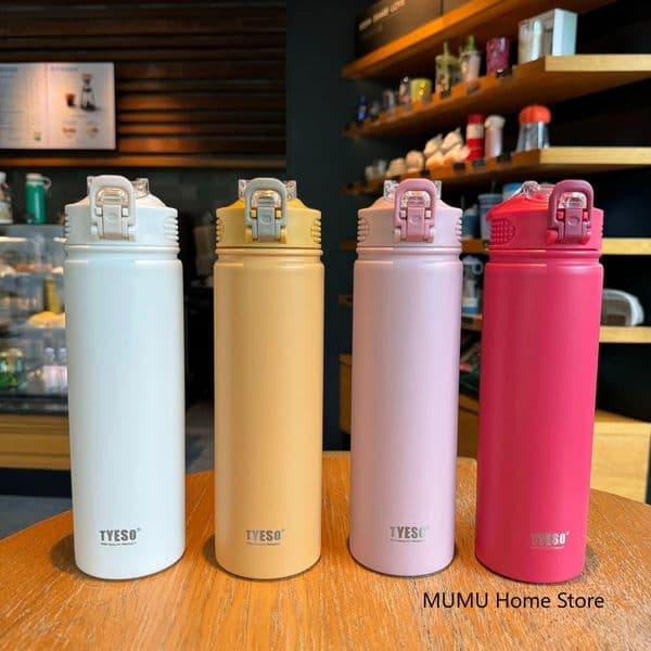 Tyeso 600/750ML Stainless Steel Thermo Bottle Car Thermal Cup Sports Water Bottles Keep Cold and Vacuum Flasks Insulated Cup 250813