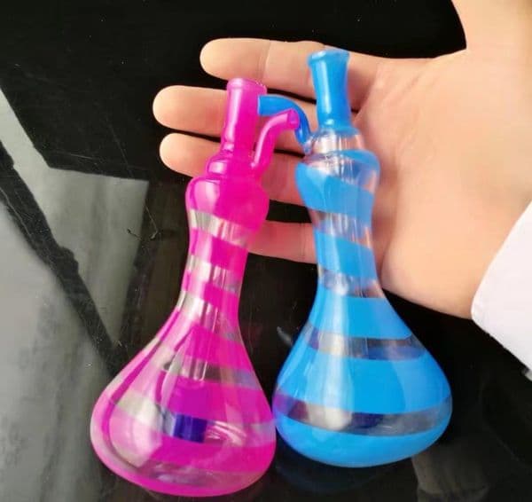 new Glass Oil Burner Pipes hookah Glass Smoking bongs Smoke pipes Colorful striped vase pot