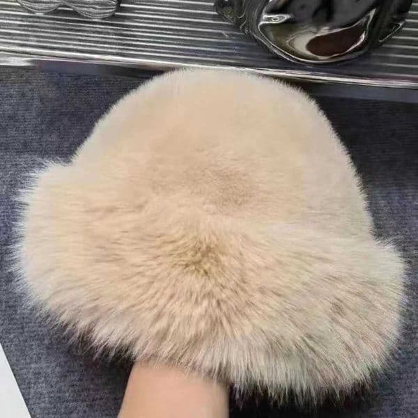New Fluffy Fur Bucket Hat For Women Plush Fisherman Hat Warm Womens Winter Hat Thickened Cold Snowy Day Panama Christmas Gifts XJ250809