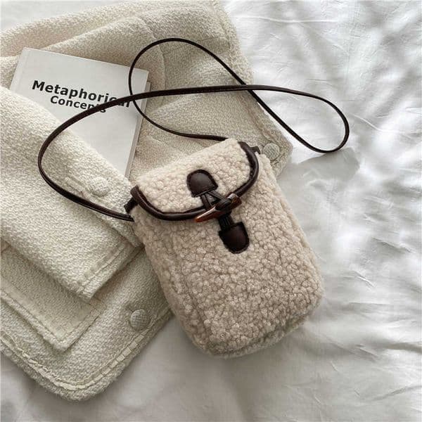 Fur Handbag: Stylish Small Shoulder Bag - Women's Autumn/Winter Crossbody Purse in Lamb Cashmere H260204
