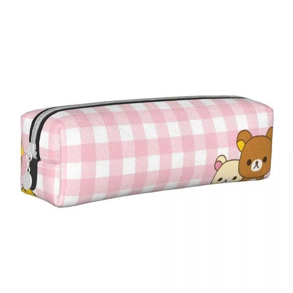 Fun Rilakkuma Anime Cute Bear Pencil Case Pencilcases Pen Box for Students Big Capacity Bags School Supplies Zipper Stationery W250809