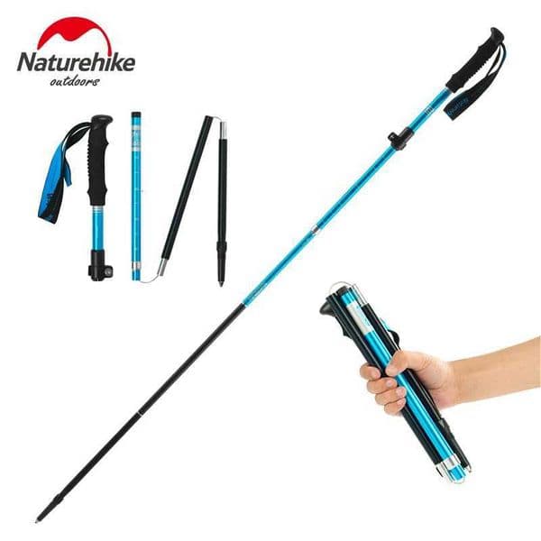 Naturehike Trekking Polishing Folding Hiking Stick Collapsible Hiking Polishing Trekking Stick Walking Polishing Nordic Walking Sticks Z250809