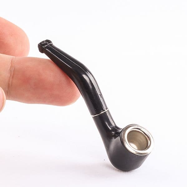 Smoking pipes Personalized and creative mini black cigarette small pipe with iron pot mini mouthpiece portable men's small size