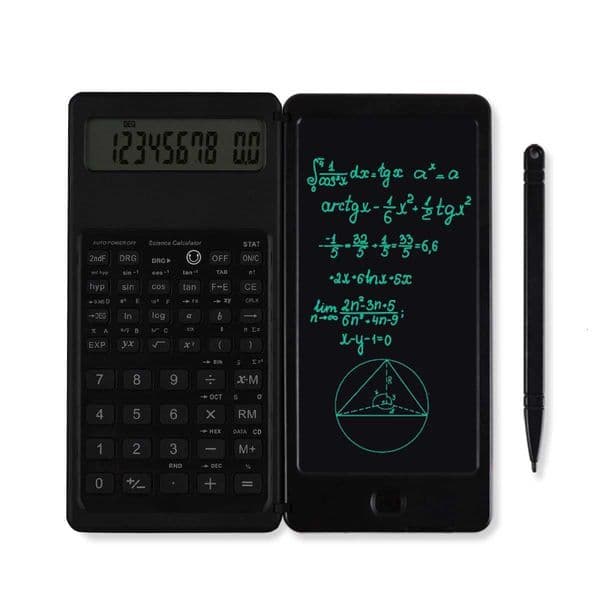 6 Inch LCD Writing Tablet Digital Drawing Pad Foldable Calculator 10 Digits Display with Stylus Pen Erase Button Lock Function W250809