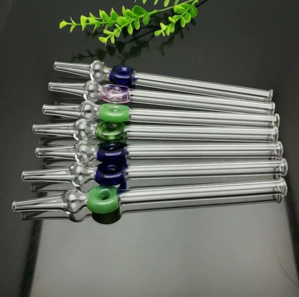 Smoking pipes Ball Glass Oil Burner Pipe Smoking Bowl Classic bongs Colored round ball colored ring extended glass suction nozzle