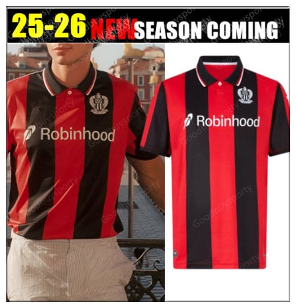 2526 OGC Nice FC soccer jerseys DELORT MELOU GOUIRI 2023 2024 OGC Nice football shirts DOLBERG DANTE KAMARA ATAL maillot de foot home away ATAL Kluivert Stengs