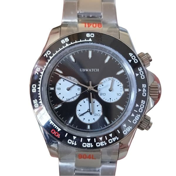 ST9 NEW 40MM Panda Dial Racing Men Wristwatches Automatic Mechanical Watch Sapphire Glass Man Watches