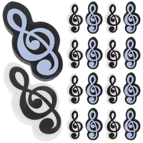 20 Pcs Mini Bulk Cute Small Erasers Music Note Symbol Tpr Material Pencil Rubber For School Classroom Home Party Favors Game 250805