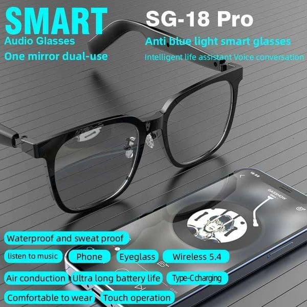 Byteuni Smart Glasses Bluetooth Sunglasses Men Women With Ear Music Voice Assistant, Unisex Audio Intelligent Sunglasses, Great For Friends Family