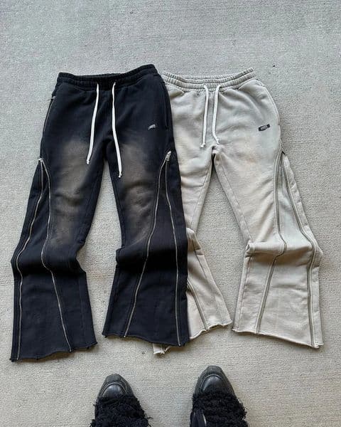 Streetwear Baggy Casual Pants Y2K Retro Zipper Decoration Sweatpants Men Women Harajuku Hip Hop Letter Jogging Trousers 250809BJ