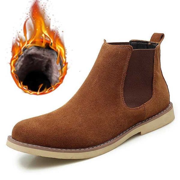 Genuine Leather Cowhide Retro Classic Designer Mens Chelsea Boots Winter Dress Shoes for Men Casual Ankle Snow Boots Footwear W250811