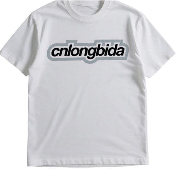 CNLONGBIDA Men's T-Shirts 100% Cotton Brand Printed Sleeved T-Shirt Casual Round Neck Mens T Shirt