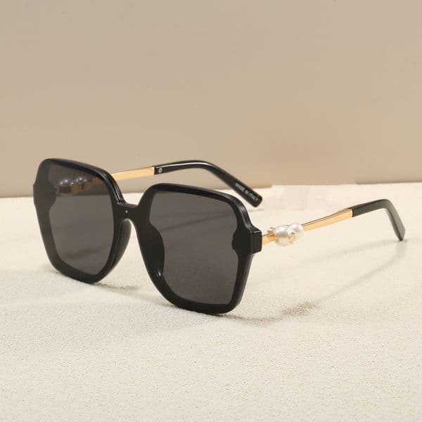 Luxury Pearl 2026New Fashion Metal Plank Oversized Square Sun glasses Brand Designer Sunglasses UV400