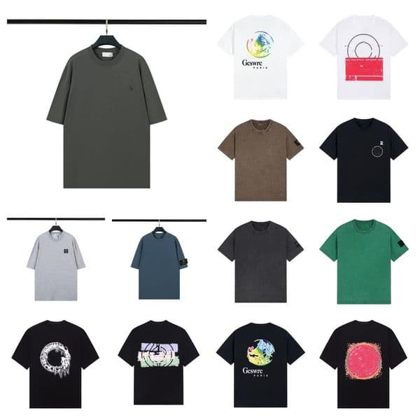 Summer T shirt designer mens t shirt Stone t shirt simple stones High street shirt cotton round neck embroidered letter casual commuting women tshirt z5zs