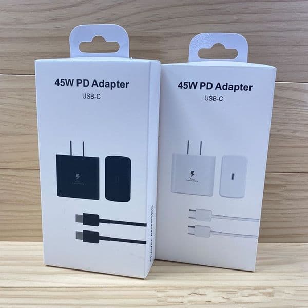 45W PD Adapter Charger Super Fast Charge US AU UK Quick Charging Head Adapter Cable Set USB-C Chargers for iPhone PD45W Samsung S23 Note OEM