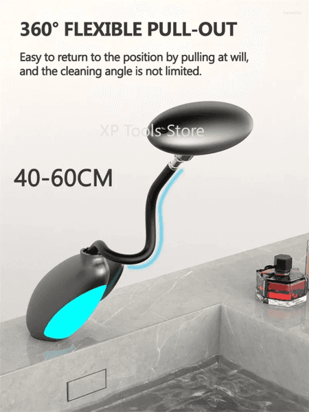 Bathroom Sink Faucets 360° Flexible Use Basin Faucet Pull-Out Ambient Light Mixer Led Innovation Temperature Sensitive