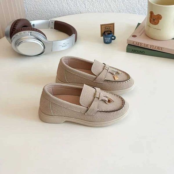 2025 Childrens for Spring and Summer Womens Soft Leather Mens Casual Flat Shoes H260305