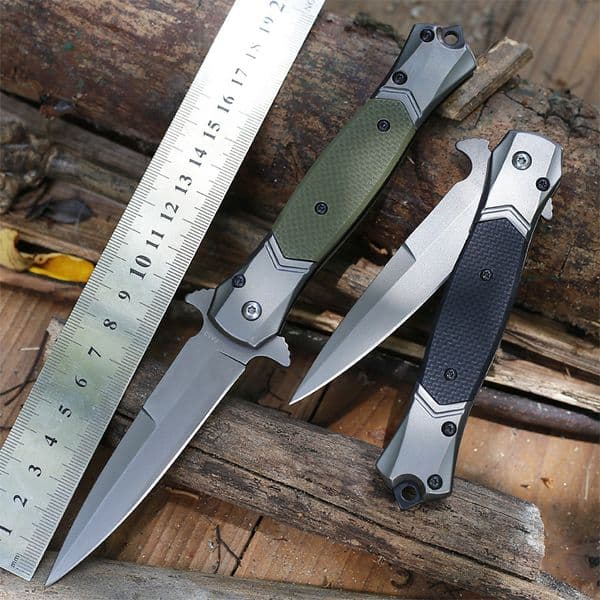2 Models FA52 Pocket Folding knife Knife 3CR13MOV Titanium Coating Blade G10+ Steel Handle Outdoor Portable Survival Multipurpose Combat knives Hunting Pocket K