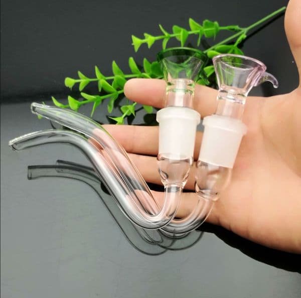 Smoking pipes Ball Glass Oil Burner Pipe Smoking Bowl Classic bongs Bent Hook Suction Nozzle Colored Rock Glass Bubble Head Set
