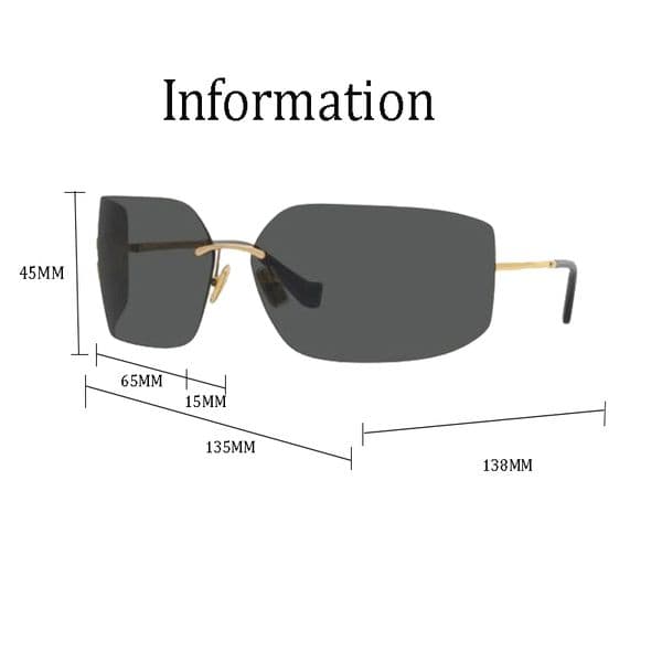 Frameless Designer surprise business funny IU casual Women's Fashion Trend end Luxury Outdoor Beach Travel Photography Daily Wear UV resistant Sunglasses High