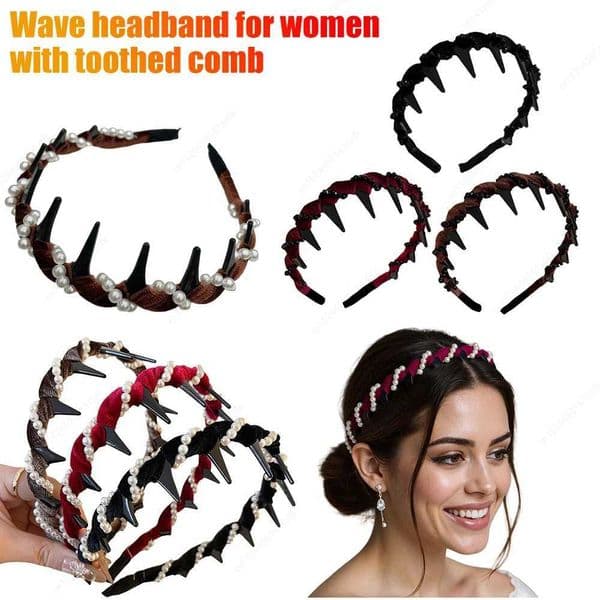 100pcs Hair Bands Color Toothed Non-slip Wavy Hoop Cbing Hairbands Wear Sweet Band for Face Wash Sports Hair Accesso X250812