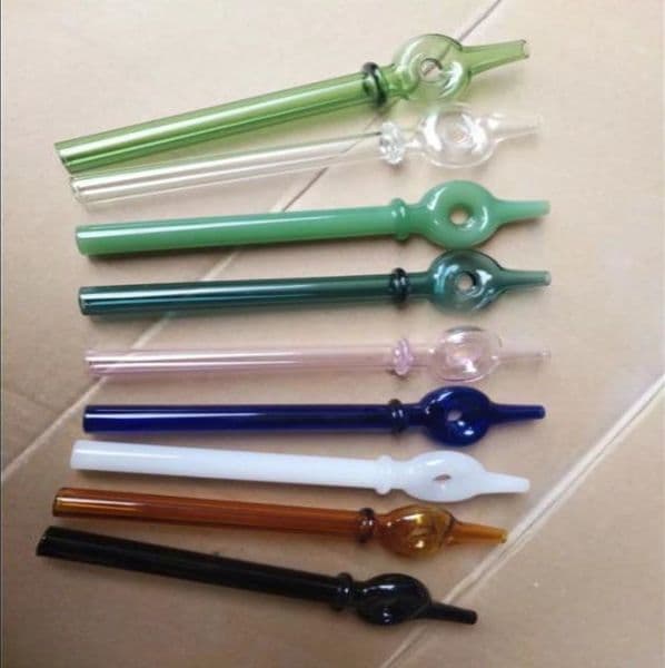 Smoking pipes Ball Glass Oil Burner Pipe Smoking Bowl Classic bongs Colored circular glass straight pipe