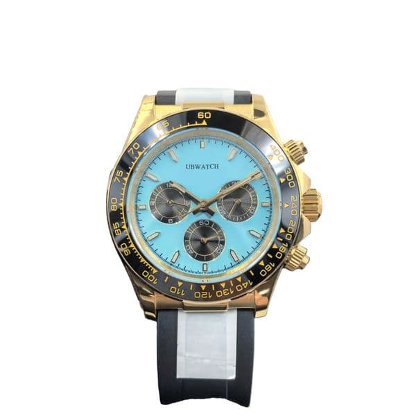 NEW 40MM Sky Blue Dial Mens Wristwatches Automatic Mechanical ST9 Watch Sapphire Crystal Unique Luxury Watches For Young People