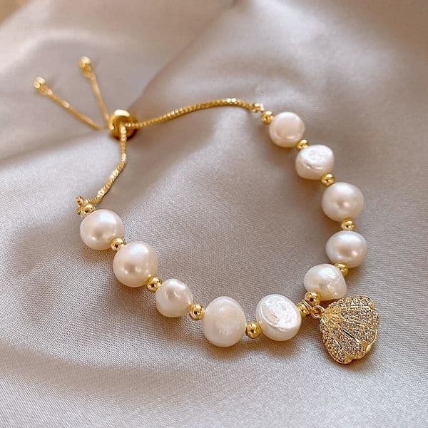 Super Shiny Zircon Shell Pearl Fashion Simple Elegant Bracelet Light High-end Feel Women's Jewelry