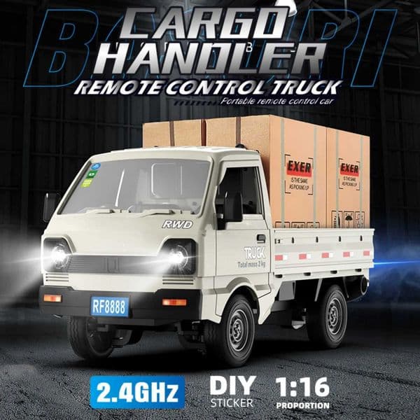 21 1 16 RC Truck With Spray Lights 2.4GHZ Mini Cargo Truck RC Drift Climbing Truck Electric Toys For Children Z250813