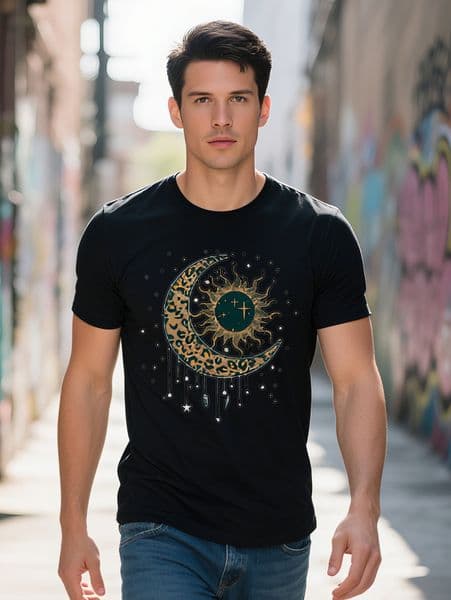 S Casual Crew Round Neck T Shirt Print Pattern Slight Stretch Regular Fit Knit Fabric for Men Summer 33fbf