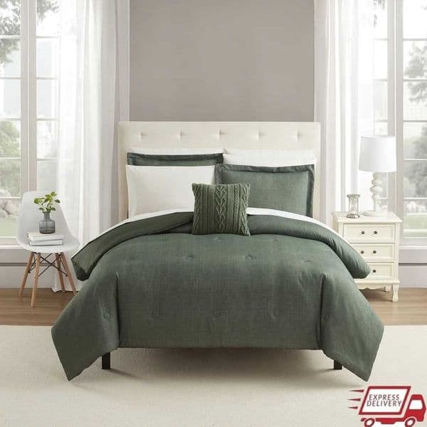 7 Piece Bed in a Bag Comforter Set with Sheets Twin XL Bedroom Decor Includes Comforter Pillowcases Sham Fitted Flat Sheets XJ250619