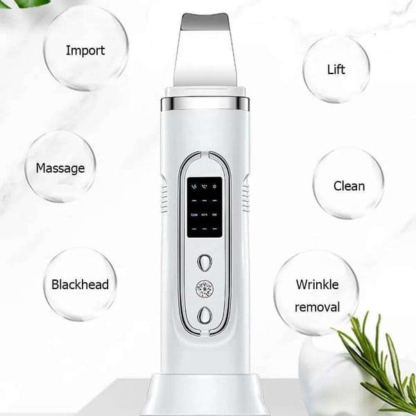 Ultrasonic Skin Scrubber Electric Facial Cleansing Pore Deep Cleanser Acne Blackhead Remover Peeling Shovel Device Beautyhine