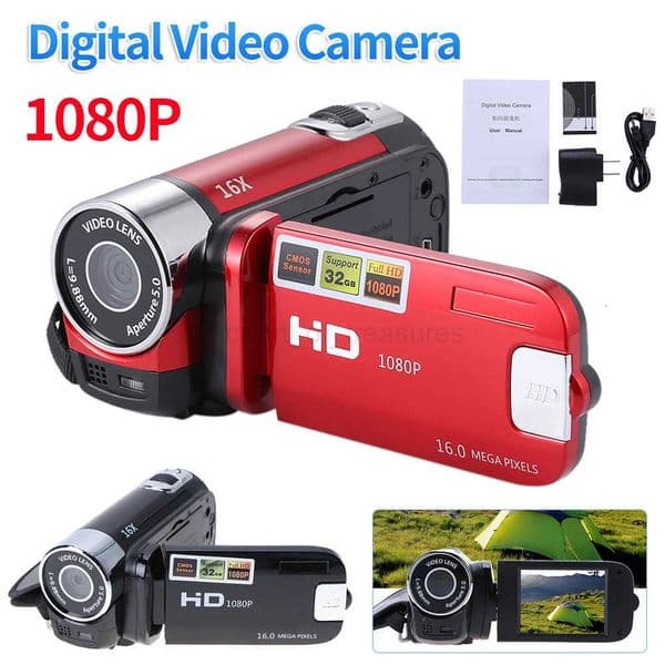 Digital Video Camera Full HD 1080P 32GB 16x Zoom Mini Camcorder DV Camera 2.7inch TFT-LCD Gifted For Outdoor M250813