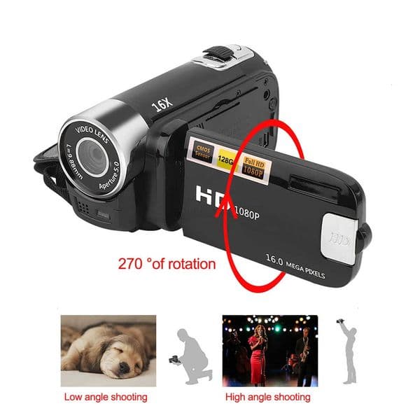 90 16X Digital Zoom 2.7 Inch Colorful Display Screen High Definition Camera Image Video Shooting Camcorder T250813