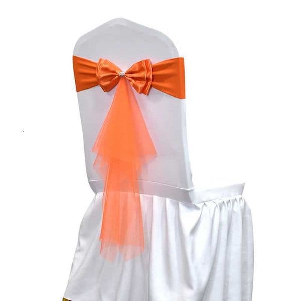 10 50pcs Spandex Chair Sashes with Gauze Wedding Lycra Chair Band Stretch Chair Bows for Banquet Party Event Decoration Supplies X250813