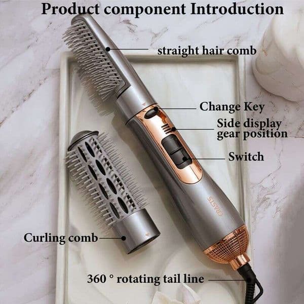 2-In-1 Hot Air Brush And Straightening Comb Effortless Hair Styling - Perfect Holiday Gift For Women