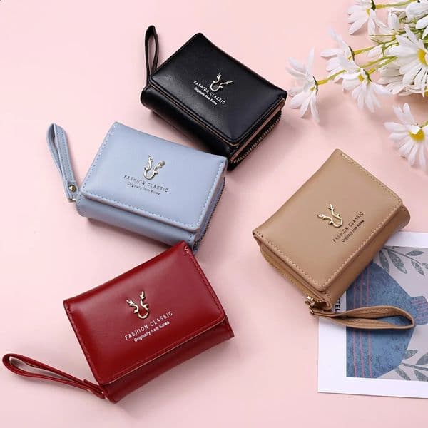 Classic Fashion Three Fold Wallet Coin Card Storage Womens Casual Student Small and Large Capacity 250809BJ